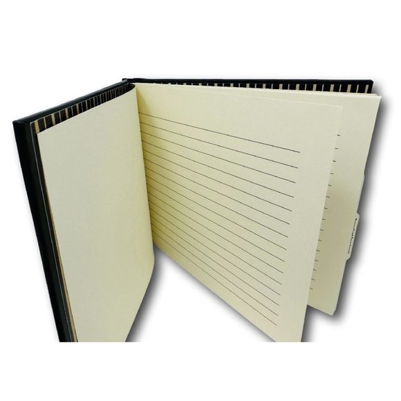 Hallmark Guest Book Multi Occasion Tan with Black Open House Party Memorial Vaca - Picture 3 of 6